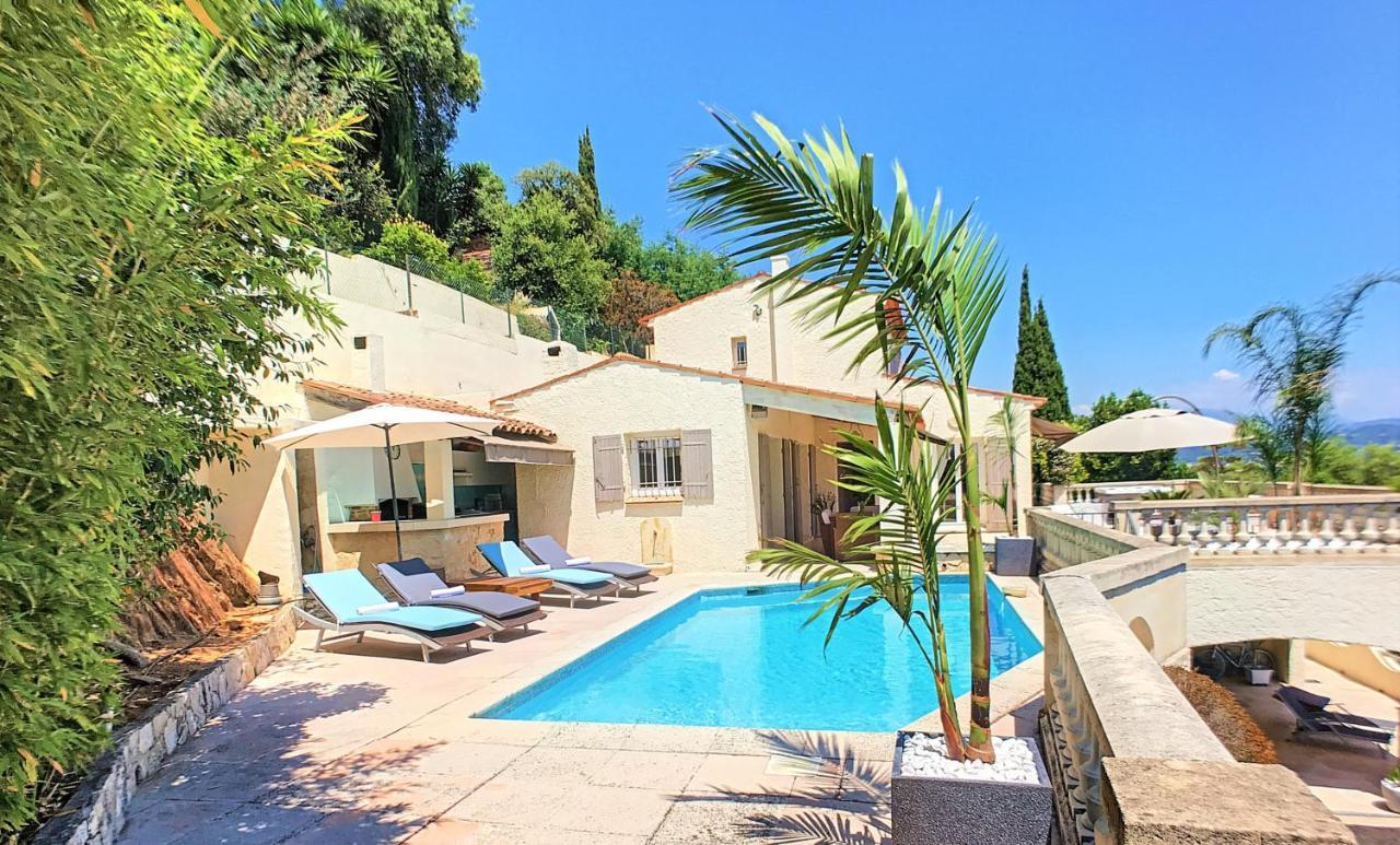 3 Bedrooms Villa Near Cannes - Pool & Jacuzzi - Sea View Mandelieu-la-Napoule Exterior photo