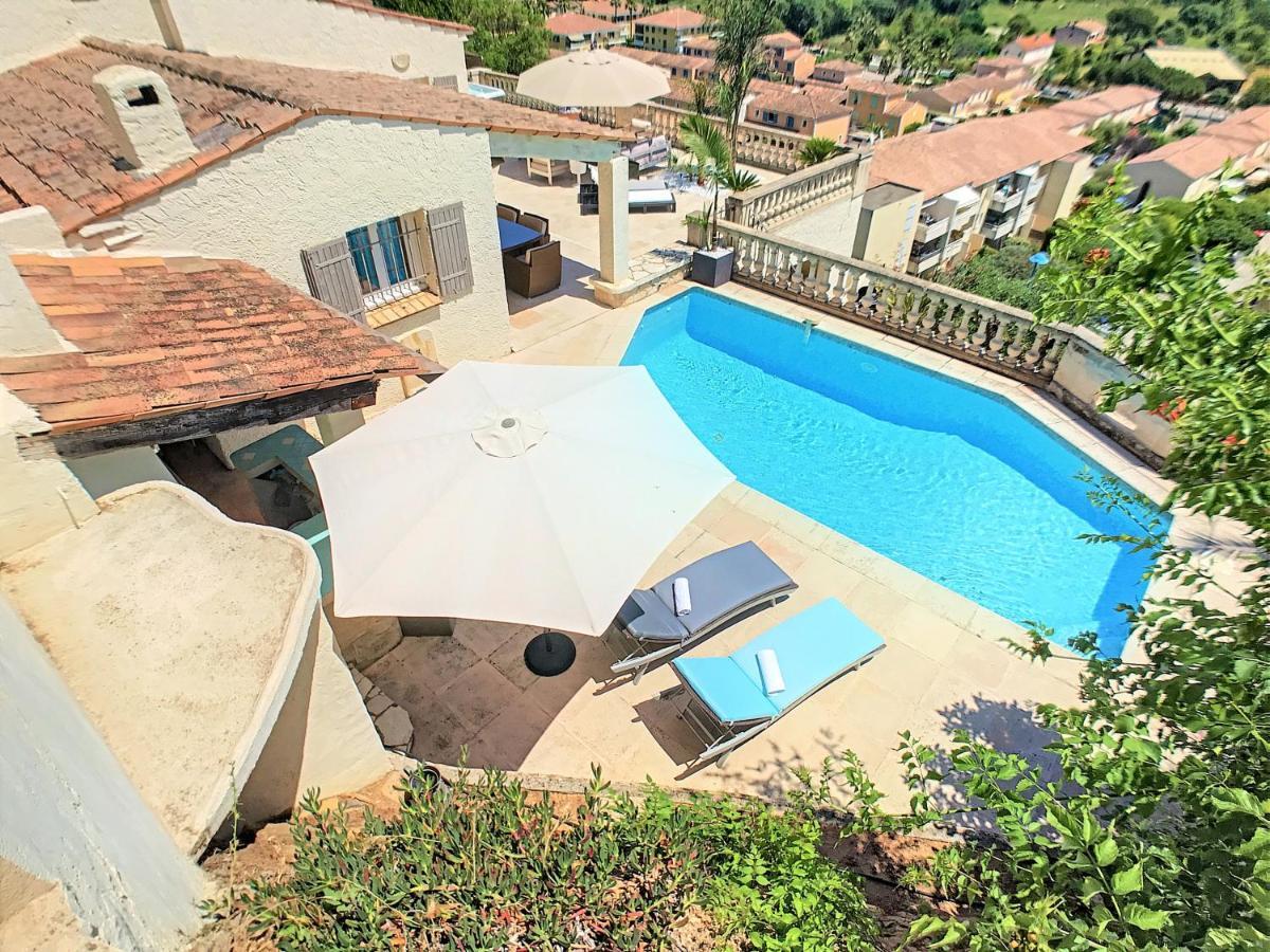 3 Bedrooms Villa Near Cannes - Pool & Jacuzzi - Sea View Mandelieu-la-Napoule Exterior photo